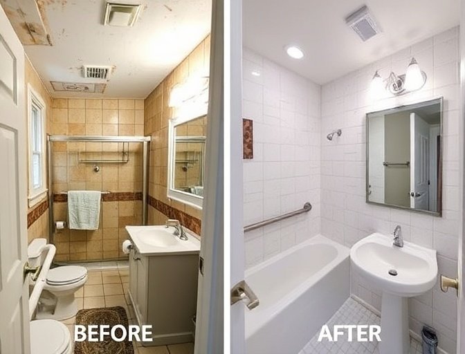 Rénovation complète de salle de bain